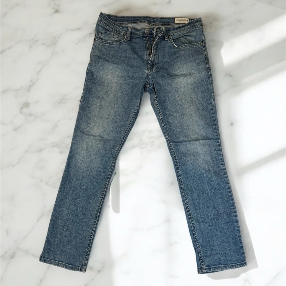 BUFFALO David Bitton 34•32 Navy blue straight leg jeans pants